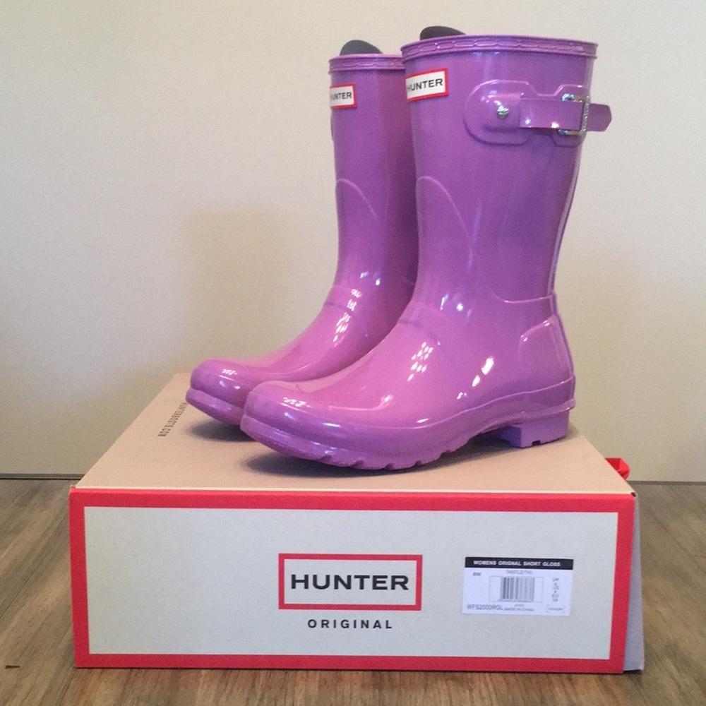 Hunter original short gloss rain boots